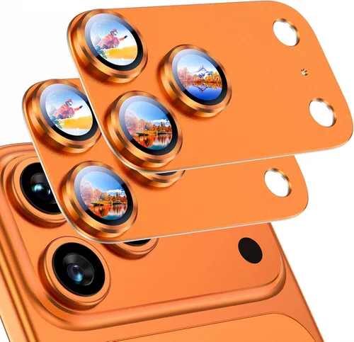 Miniatura 13 de Uyiton Compatible con iPhone 17 Pro Protector de Lente de Cámara - [No Fácil de Romper][Fuerte Adsorción][Compatible con Fundas] Cubierta de Titanio