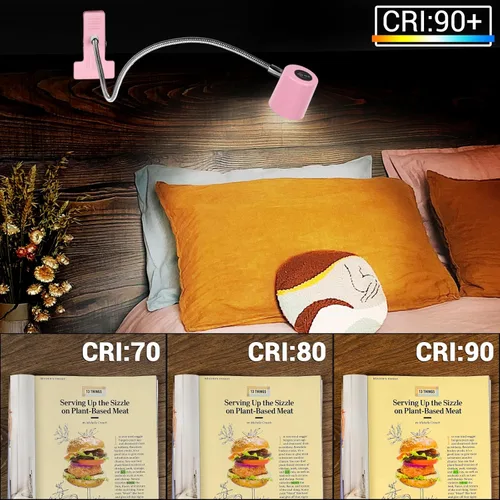 Miniatura 7 de Luz de lectura, 3 modos y 10 luces de clip de brillo, lámpara de escritorio, luces de lectura para el cuidado de los ojos para libros en la cama