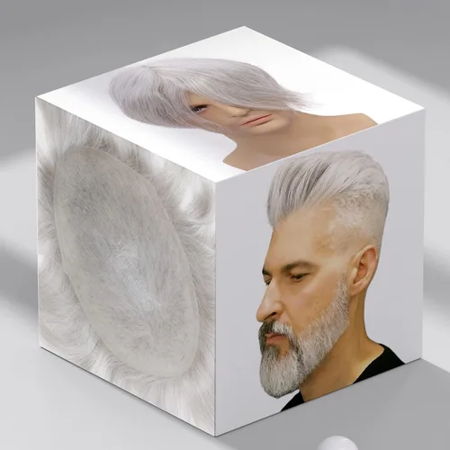 Miniatura 23 de toupee tupé para hombres 0.002 in ultra suave y transparente piel fina con bucle en V línea capilar natural para hombre, extensiones de cabello 1B