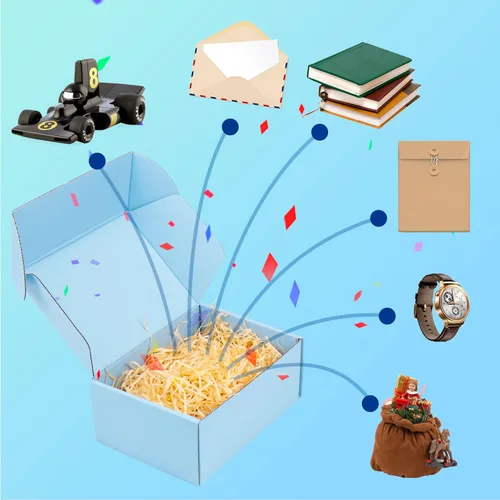 Miniatura 5 de Paquete de 25 Cajas de Envío, 8 x 6 x 3 pulgadas Caja de Embalaje Pequeña de Cartón Corrugado para Envío de Negocios, Embalaje, Regalos, Azul
