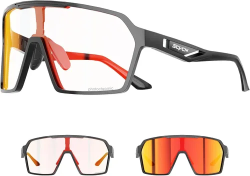 Miniatura 10 de SCVCN Photochromic Cycling Glasses Men Women Clear Mountain Bike Sunglasses Sports Baseball Riding MTB S327