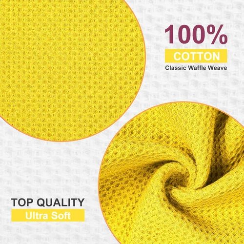 Miniatura 2 de Homaxy Paños de cocina 100% algodón, paquete de 8 – 12 x 12 pulgadas, tejido de gofre, muy suaves y absorbentes, paños de cocina de secado rápido