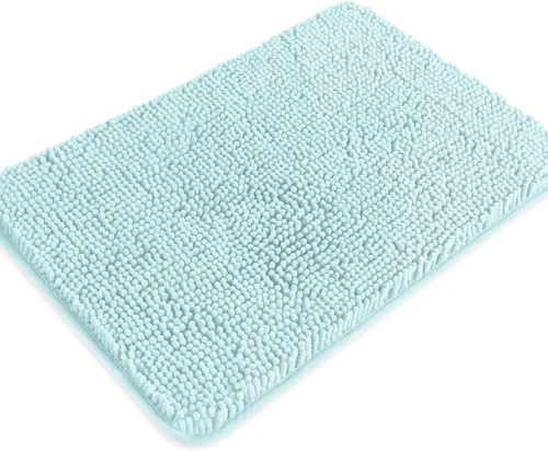 Miniatura 251 de Alfombra de baño pequeña de 12 x 18 pulgadas, lavable y absorbente, antideslizante, alfombra de baño de felpilla gruesa y suave para baño, ducha