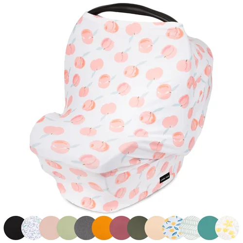 Miniatura 13 de Simka Rose Funda de asiento de automóvil para bebés, multiusos, transpirable, cubierta de lactancia y toldo para asiento de automóvil de bebé