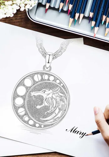 Miniatura 9 de CELESTIA Collares vikingos de plata de ley 925 para hombres y mujeres, martillo de Thorslobo vikingorunas vikingasYggdrasil