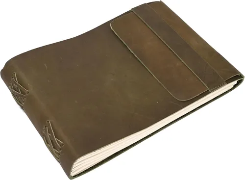 Miniatura 13 de Diario de viaje de cuero, cuaderno encuadernado vintage hecho a mano para hombres y mujeres, acabado antiguo, cuero de búfalo auténtico, papel