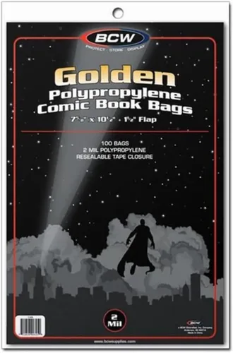 Miniatura 4 de BCW Bolsas de cómic gruesas de Golden Age – 100 unidades Protección transparente sin ácidos, fundas de polipropileno Bolsas de cómic