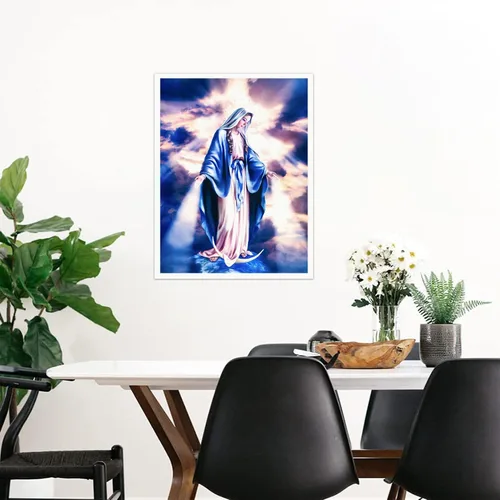 Miniatura 3 de NONBER Póster vintage de la Virgen María, arte religioso, arte católico, arte religioso, lienzo, pintura, pósteres e impresiones artísticas