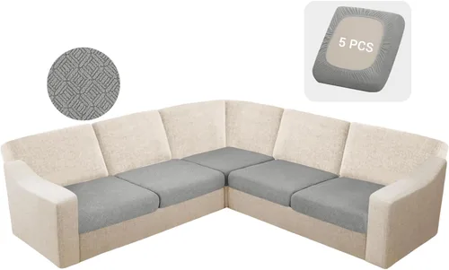 Miniatura 57 de HDCAXKJ - Fundas impermeables para cojín de sofá modular, fundas elásticas para cojín de sofá de esquina, fundas protectoras de muebles de jacquard