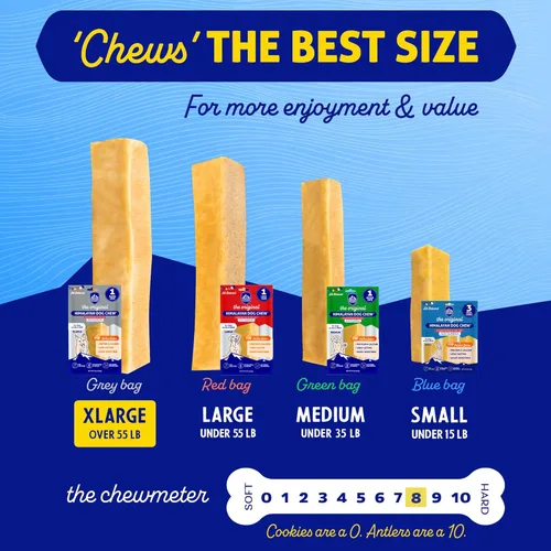 Miniatura 5 de Himalayan Dog Chew - Masticables originales de queso de yak para perros - 100% naturales, sin gluten, lactosa o cereales, ricos en proteínas