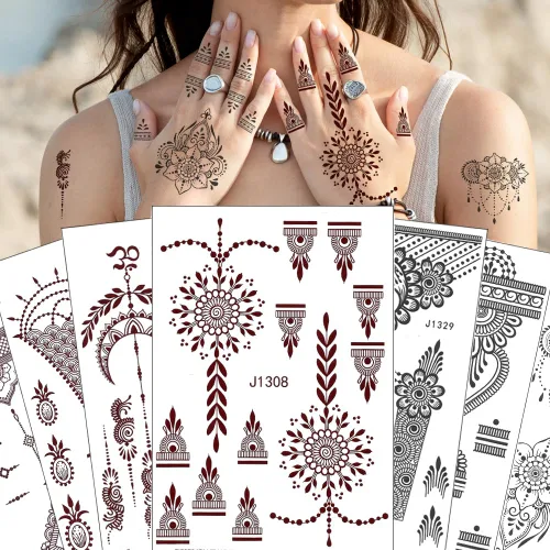 Miniatura 19 de Xmasir 210 Piezas Tatuajes Temporales para Niños, Estilos Mixtos Tatuajes que Brillan en la Oscuridad Pegatinas para Niños y Niñas Flor Mariposa