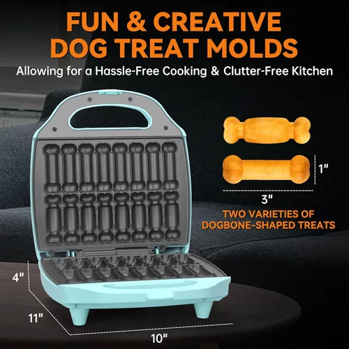 Miniatura 3 de Baker's Friend Máquina para Hacer Golosinas para Perros en 2 Formas, 16 Moldes de Huesos para Golosinas para Perros, Regalos para Amantes