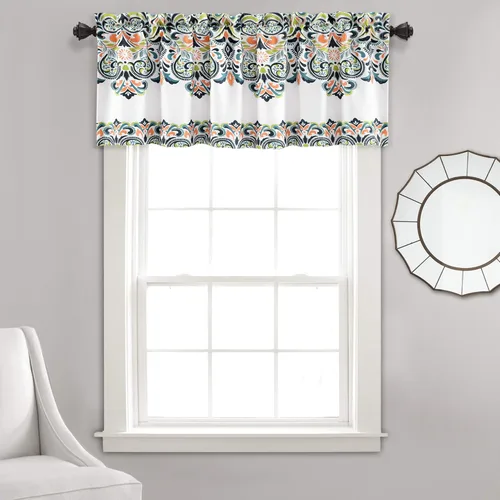 Miniatura 13 de Lush Decor Clara Curtains - Cortinas con estampado de damasco paisley, estilo bohemio, filtrado de luz, juego de paneles para ventana para sala