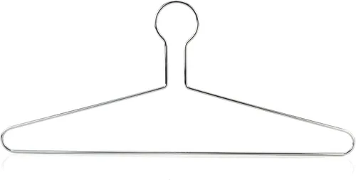 Miniatura 4 de Hangerworld Paquete de 10 perchas de seguridad antirrobo – Percha de metal cromado plateado resistente de 17 pulgadas para hoteles, minoristas