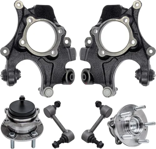 Miniatura 38 de Detroit Axle - Kit de nudillos traseros izquierdo FWD para Hyundai Santa Fe 2007-2009 Veracruz 2007-2012, reemplazo del conjunto de cojinete