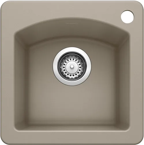 Miniatura 6 de BLANCO 443070 Diamond Silgranit - Fregadero de barra para empotrar o empotrar, color blanco suave
