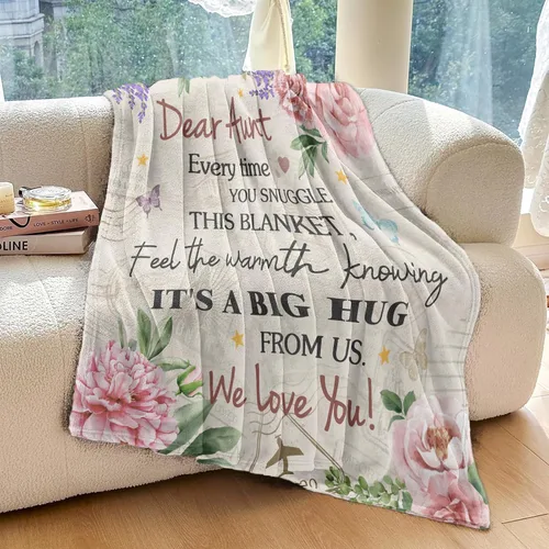 Miniatura 3 de Regalos para tía, manta de regalo de cumpleaños para tías, regalos para tías de sobrino, ideas de regalo para tía, regalos para San Valentín, Día