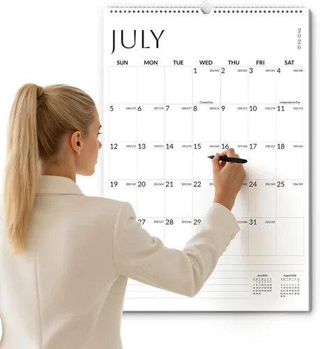Miniatura 22 de SUNEE Calendario de pared grande 2026-2027, 22.75 x 15.5 pulgadas, calendario de julio de 21 meses (finaliza marzo de 2028), vertical extragrande