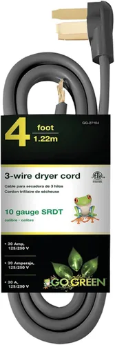 Miniatura 10 de Go Green Power GG-27004 cable de alimentación para estufa de 4 pies, 3 cables, 30 amperios