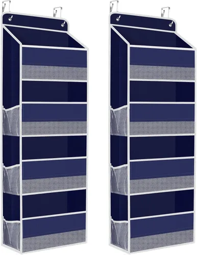Miniatura 17 de SpaceHacks Paquete de 1 Organizador Sobre la Puerta, Organizador de Almacenamiento Colgante con Ventana Transparente, 40 lb Ultra Resistente Gris