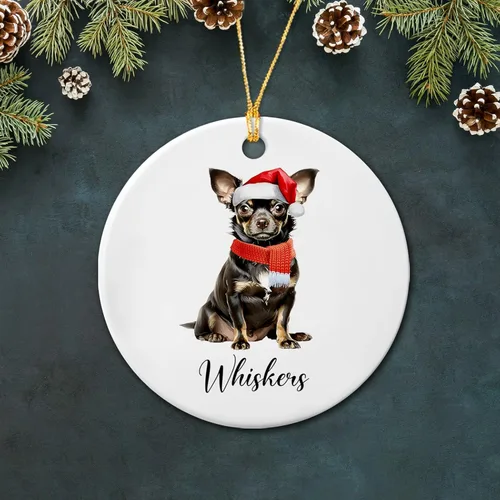 Miniatura 11 de Bichon Frise - Adorno de cerámica de Navidad 2025, adornos personalizados de Bichon Frise regalos para los amantes de los perros, bonito adorno