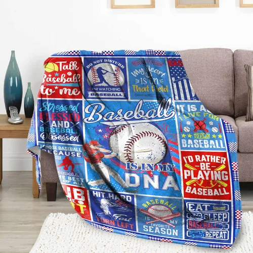 Miniatura 2 de Manta de béisbol para niños, regalos de béisbol para niños de 8 a 12 años, manta deportiva de franela para niños y hombres, cosas de béisbol