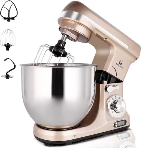 Professional - Mezclador MK37A 500W, recipiente 5-Qt, 6 velocidades, con cabezal inclinado, máquina eléctrica para mezclar alimentos, Champán