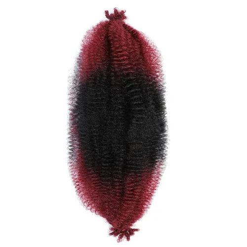 Miniatura 7 de Cabello afro trenzado elástico de 24 pulgadas 3 paquetes Cabello afro trenzado elástico Cabello afro para trenzado en crochet (24 pulgadas