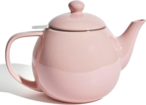 Miniatura 10 de Sweese Tetera de porcelana de 27 onzas con infusor para té de hojas sueltas, gris azulado
