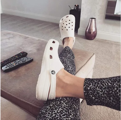 Miniatura 3 de Zuecos clásicos Crocs unisex para adulto, Blanco, 9 mujer/7 hombre
