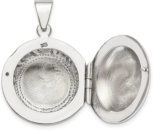 Miniatura 4 de Colgante de plata de ley 925 con borde circular, dije en forma de dije de joyería fina para mujer, regalos para ella