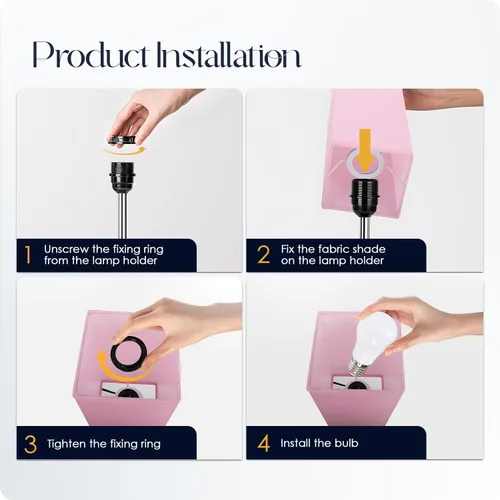 Miniatura 7 de Lámpara de mesita de noche con puertos USB - Lámpara de mesa con control táctil para dormitorio con puertos de carga USB C+A y tomas de corriente