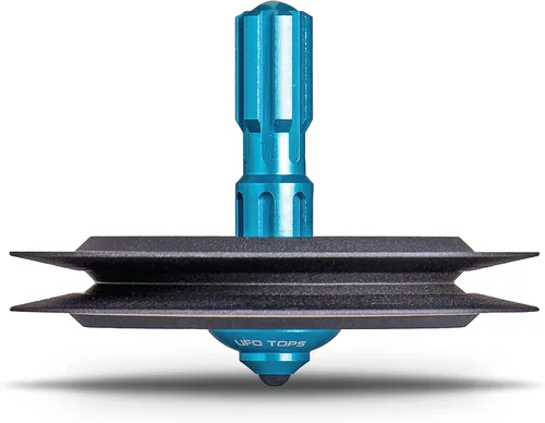 Miniatura 13 de Tops OVNI - Altura 611 Top giratorio de metal Inspirado en el incidente OVNI de la Unión Soviética de 1986 Cuerpo OVNI de aluminio plateado