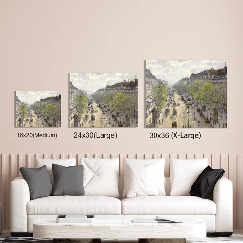 Miniatura 735 de A&T ARTWORK Campo de trigo con cipreses de Van Gogh Las reproducciones de arte clásico mundial, impresiones en lienzo giclée para decoración