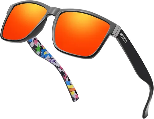 Miniatura 22 de Gafas de sol deportivas polarizadas para hombre Ciclismo Correr Pesca Golf Moda Gafas de sol Mujeres HD6009 C11 Azul Naranja Montura Azul Espejo