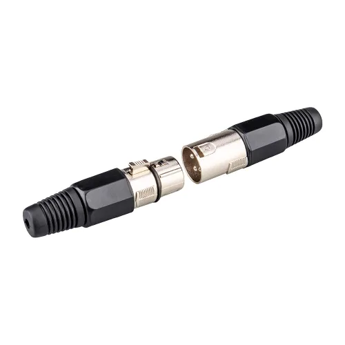 Miniatura 7 de MAD OWL Paquete de 4 conectores XLR de 3 pines – Cannon XLR DMX hembra macho adaptador, montaje en panel, conector de cable de micrófono para luz