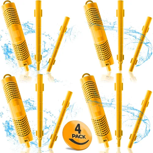 Palitos minerales con filtro de spa para cartucho de filtro de bañera de hidromasaje, duran 4 meses, amarillo, 4 unidades 4 piezas - amarillo
