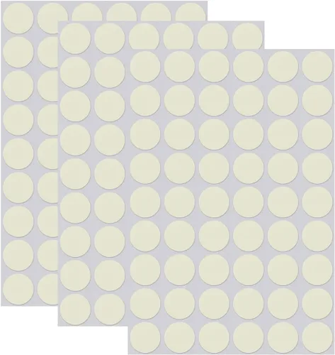 Miniatura 13 de 162 calcomanías autoadhesivas de PVC para agujeros de tornillo, 3 hojas de plástico, cubierta texturizada a prueba de polvo e impermeable, 0.827 in