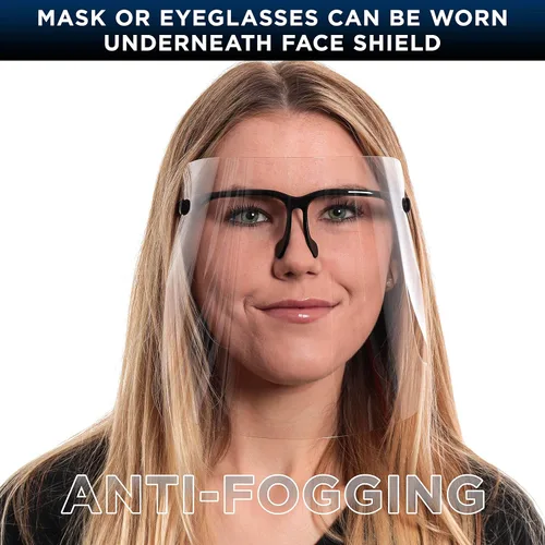 Miniatura 4 de TCP Global Salon World - Protectores faciales completos con marcos de gafas (paquete de 10), ultra transparentes para proteger los ojos, la nariz