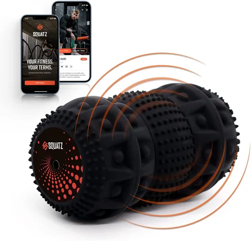 SQUATZ Pelota de masaje vibratoria inalámbrica de cacahuete, 3 niveles de intensidad de vibración, 2 a 5 horas de vida útil, portátil y recargable,