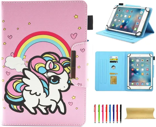 Miniatura 19 de Funda universal para tablet de 7 pulgadas, piel sintética [ranuras para tarjetas], cubierta magnética, para Samsung Galaxy Tab E/Tab A 7.0, Fire 7