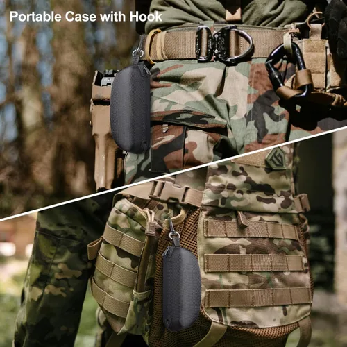 Miniatura 7 de xaegistac Gafas de tiro antivaho, protección ocular para el campo de tiro, lentes de seguridad ajustables con estuche rígido con cremallera Lente