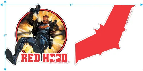 Miniatura 3 de Popfunk Sudadera clásica con capucha roja Jason Todd Superhero Sudadera con capucha y calcomanías