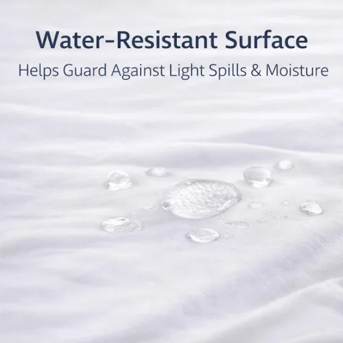 Miniatura 4 de Protector de colchón ajustable de tamaño individual, resistente al agua y al polvo, funda de poliéster silenciosa con falda elástica, lavable a