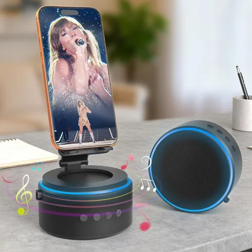 Miniatura 11 de ZAPUVO - Regalos para papá para el día de Navidad, altavoz Bluetooth con soporte para teléfono, aniversario para hombres, regalos de cumpleaños