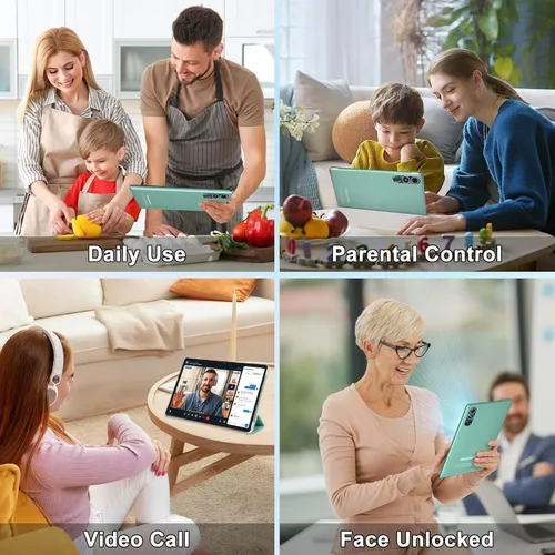 Miniatura 7 de Tableta 2025 con Android 15 de 10 pulgadas con teclado de 30 GB de RAM 64 GB ROM, tableta 2 en 1 Octa-Core con Gemini AI, WiFi 5G, 6000 mAh, Verde