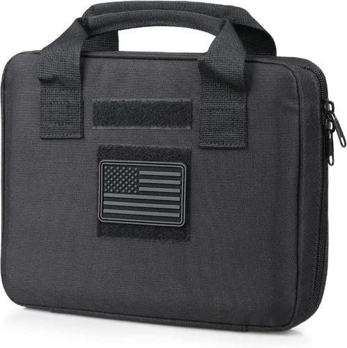 Miniatura 8 de LIVANS Bolsa táctica para pistola de pistola, estuche para pistola suave, bolsa de almacenamiento de transporte para pistola cuadrada, bolsa