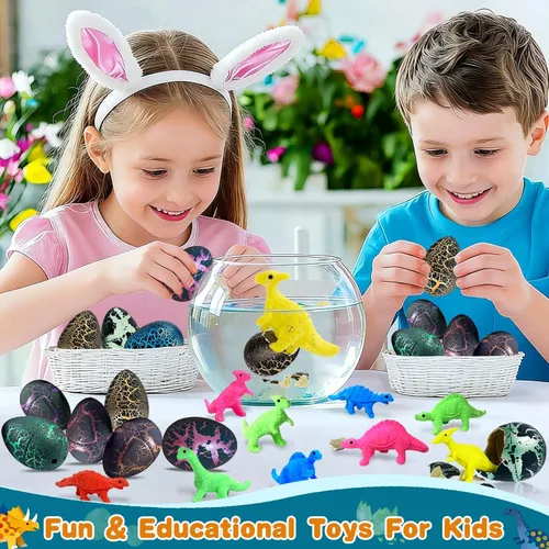 Miniatura 6 de 24 huevos grandes de dinosaurio para incubar, recuerdos de fiesta de cumpleaños, regalos de fiesta de cumpleaños para niños pequeños, premios