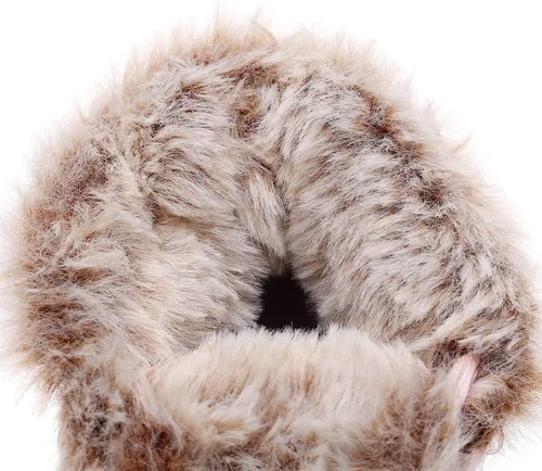 Miniatura 3 de Bebila Botas de nieve de invierno para niños pequeños, con cordones, antideslizantes, suela suave, para recién nacidos, cálidos, de piel al tobillo