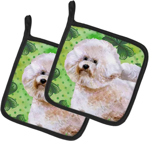 Miniatura 324 de Caroline's Treasures BB9655PTHD - Juego de soportes para ollas de cocina resistentes al calor, almohadillas calientes para horno, 7 1/2 x 7 1/2